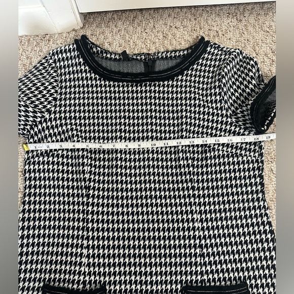 TALBOTS A-LINE PONTE DRESS - BOLD HOUNDSTOOTH SIZE 10 - Picture 6 of 9